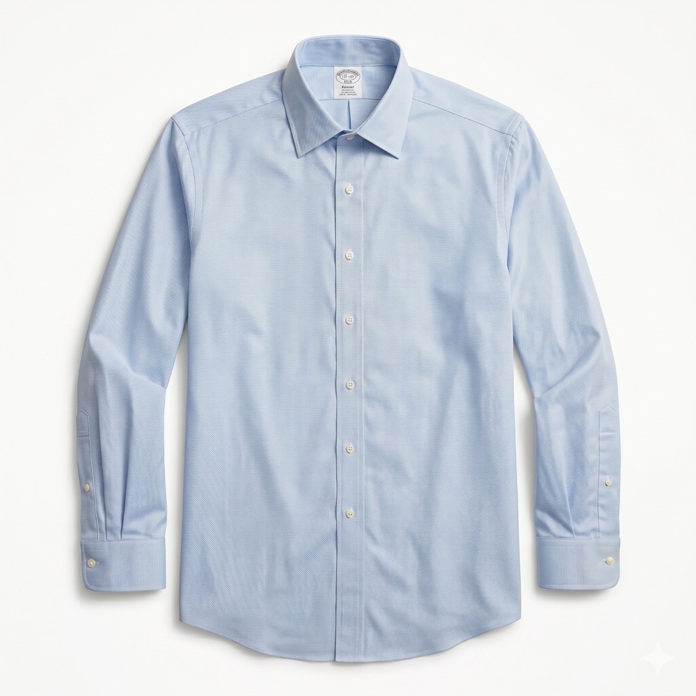 Brooks Brothers Regent Non-Iron Dress Shirt 17 Light Blue Old Money Ivy League - Picture 1 of 4